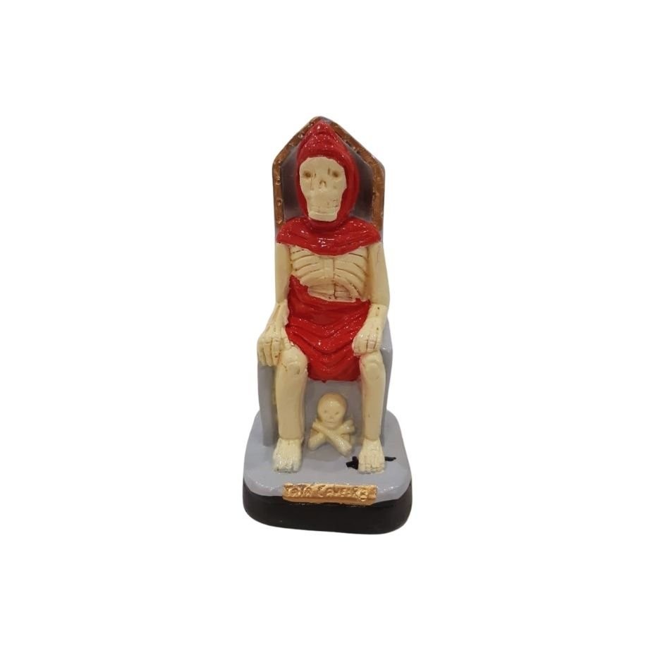 IMAGEM EXU TATA CAVEIRA VERMELHO 20CM EM GESSO UNIDADE