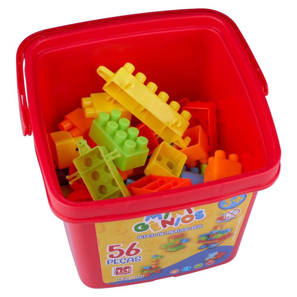 Detalhes do Blocos De Montar Box com 56 Peças Play&Fun