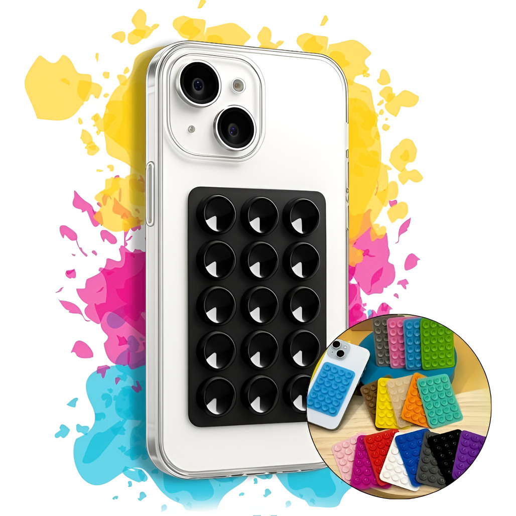 Suporte Adesivo PARA CELULAR SMARTPHONE de Silicone com Ventosa para Celular Reforçado Rosa Claro