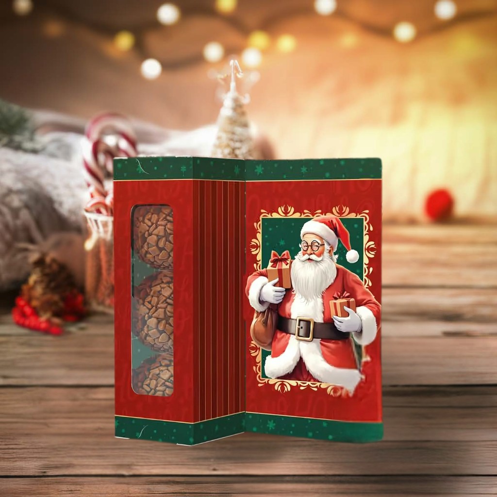 10 CAIXA 03 DOCES C/VISOR CARTÃO NATAL 12X4X4 - NOEL 5729 (NATAL 2025 IDEIA) (CHOCO)