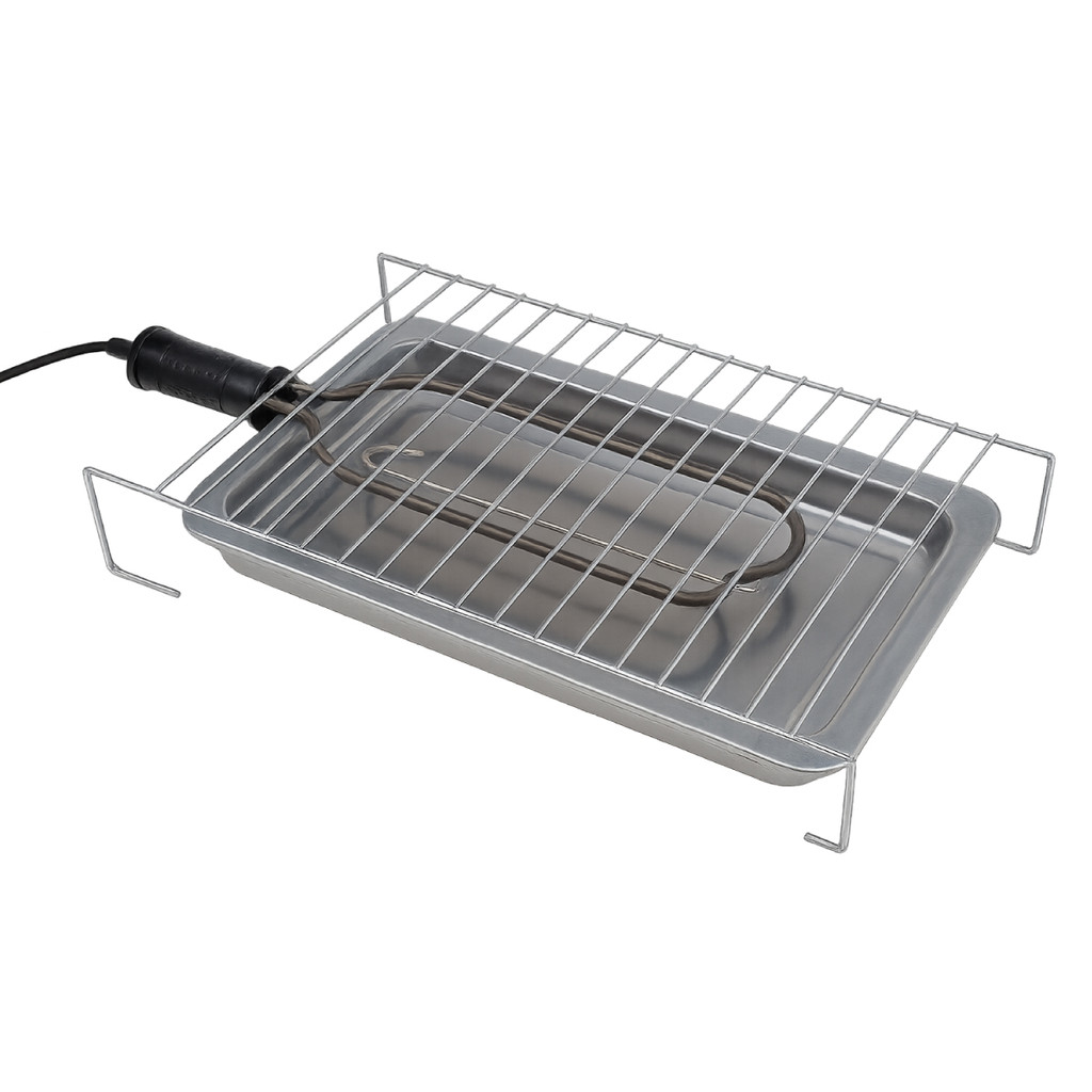 Churrasqueira Elétrica Grill Portátil Bandeja Inox