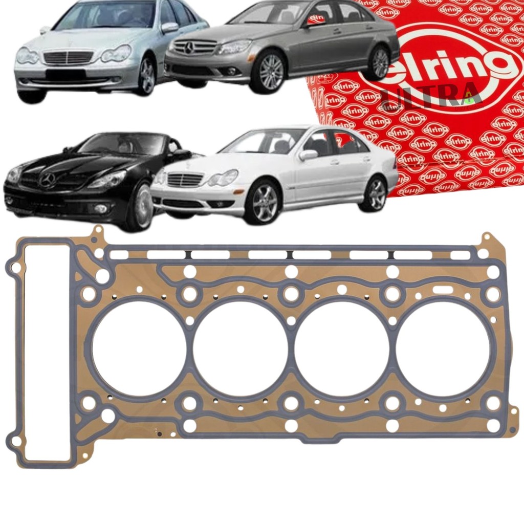 Junta Cabeçote Motor para Mercedes-Benz C180 / C200 / C230 / SLK200 - 1.8 16V 4cil (Elring ELR626.904)