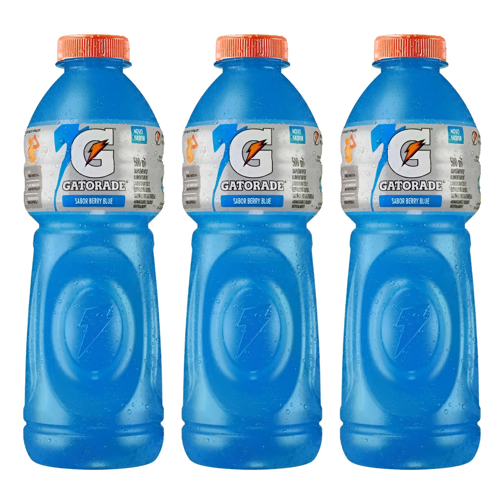 Kit C/3 Gatorade Isotônico Sabor Blue Berry Pet 500ml