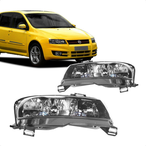 Par Farol Stilo 2003 A 2011 Eletrico Fume Plug Quadrado