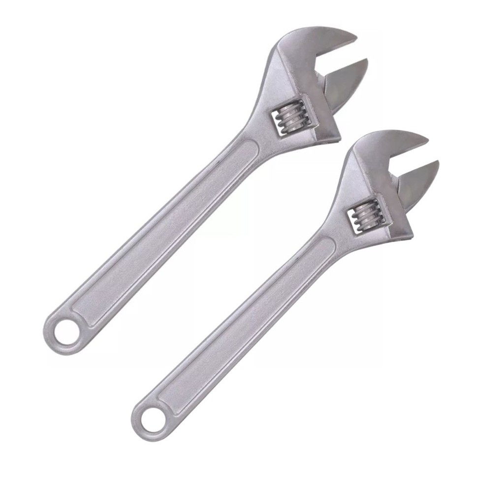 KIT 2 CHAVE INGLESA AJUSTAVEL 10 12 POLEGADAS 250 300MM