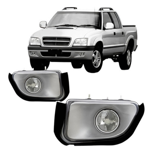 Par Farol Milha Auxiliar S10 Pit-bull 2001/2011 Lente Vidro