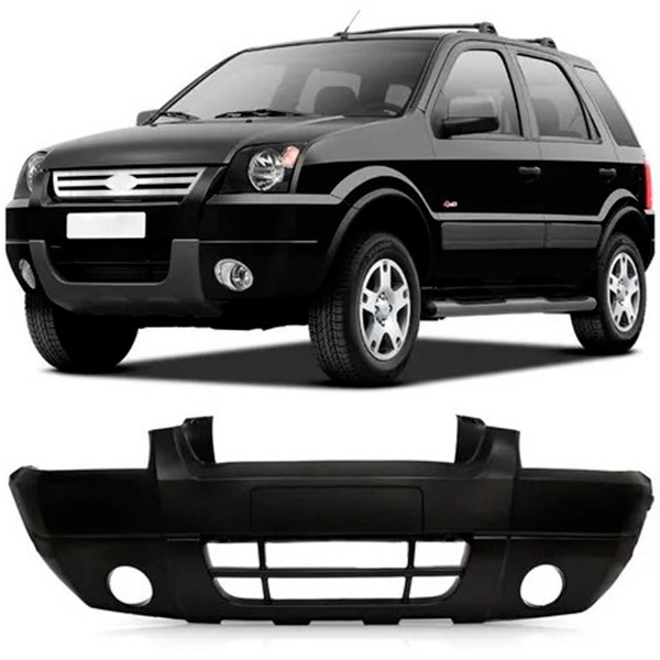 Parachoque Dianteiro Ecosport 2003 2004 2005 2006 2007 Preto Liso Com Furo em Oferta na Shopee