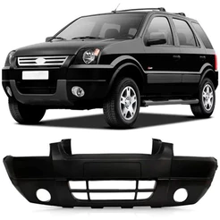 Parachoque Dianteiro Ecosport 2003 2004 2005 2006 2007 Preto Liso Com Furo