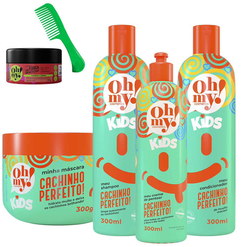 Kit Cachinho Perfeito! Sh Cond Másc 300g e Creme Oh My! Kids em Oferta na Shopee