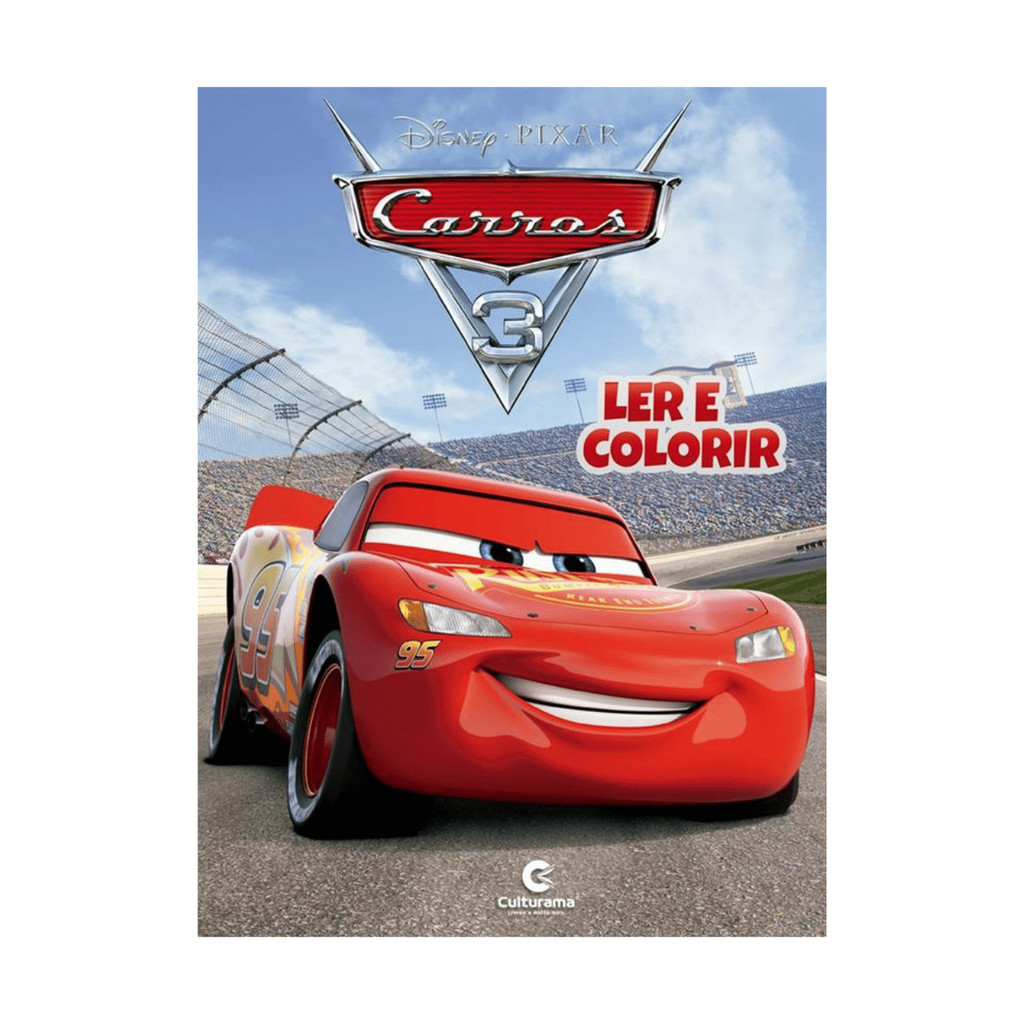 Livro Infantil Colorir Disney Ler e Colorir 8 Páginas Carros - Culturama