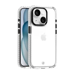 Capa Case Capinha Transparente iPhone 15 Gshield Urus - Elevação lateral branca Proteção 5D