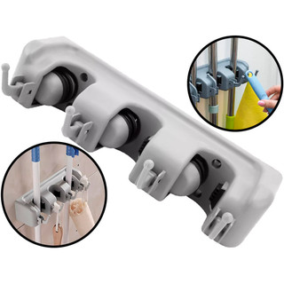 Suporte De Parede Organizador Para Vassoura Rodo Pá Multiuso 3 Encaixes + 4 Ganchos Clink em Oferta na Shopee