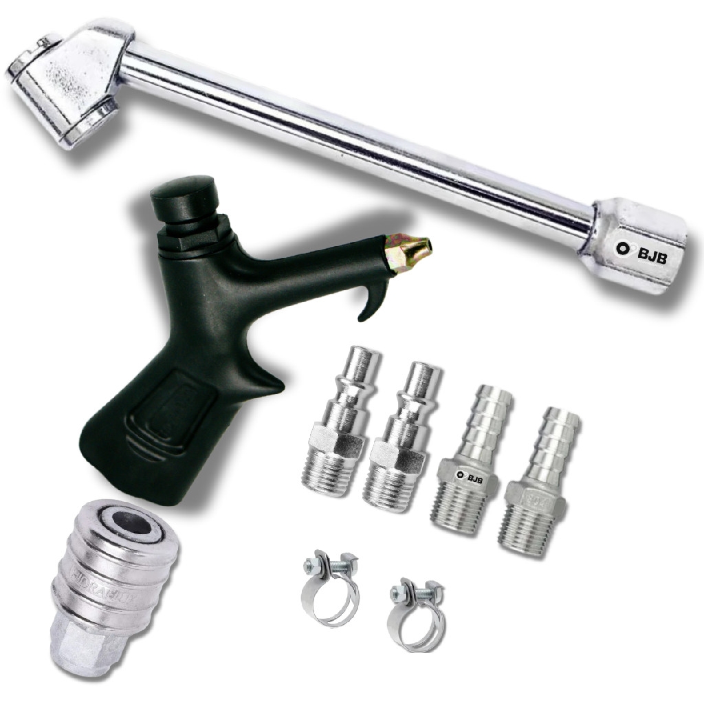 Kit Bico Passar + Inflador Ar e Encher Pneu Com Acessórios P/ Compressor de Ar