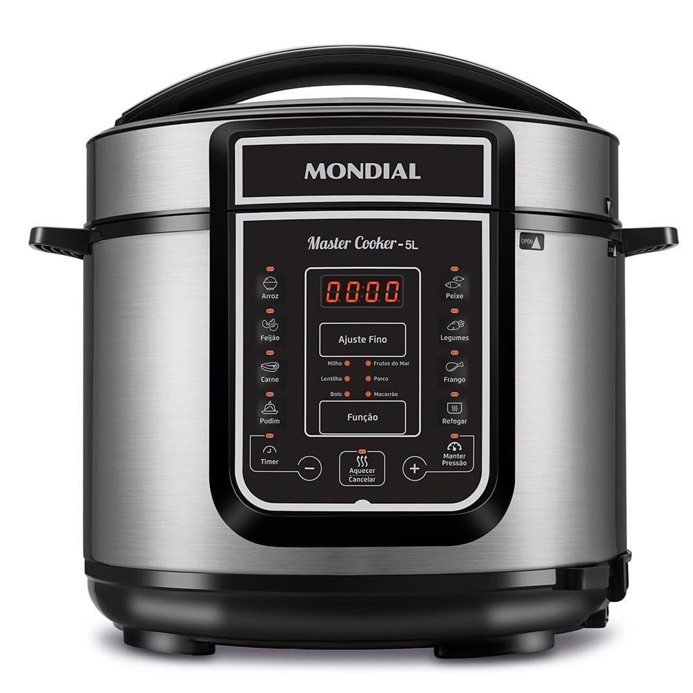 Panela De Pressão Elétrica Mondial PE-38 Preto/Inox 127V