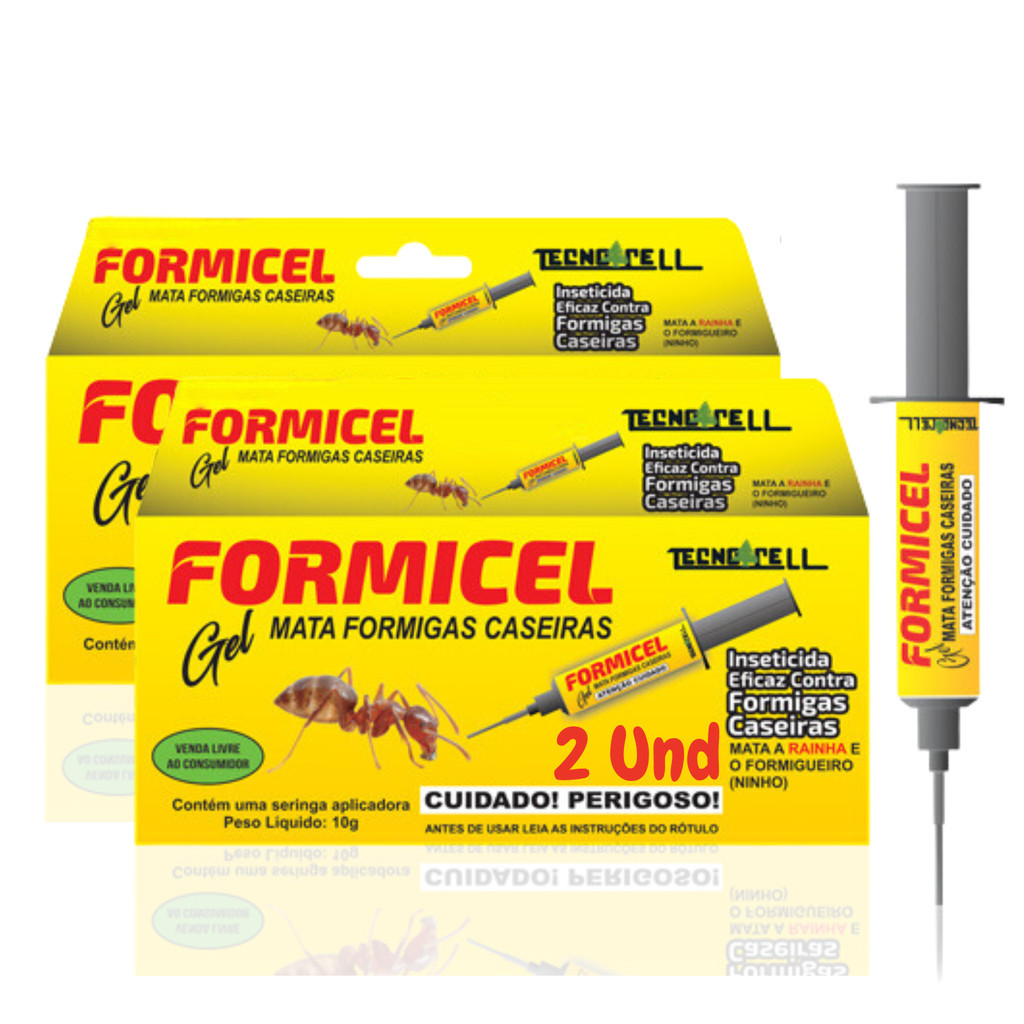 Kit 2x Formicel Gel Mata Formiga Doceira Remédio Poderoso Elimina Formigueiro