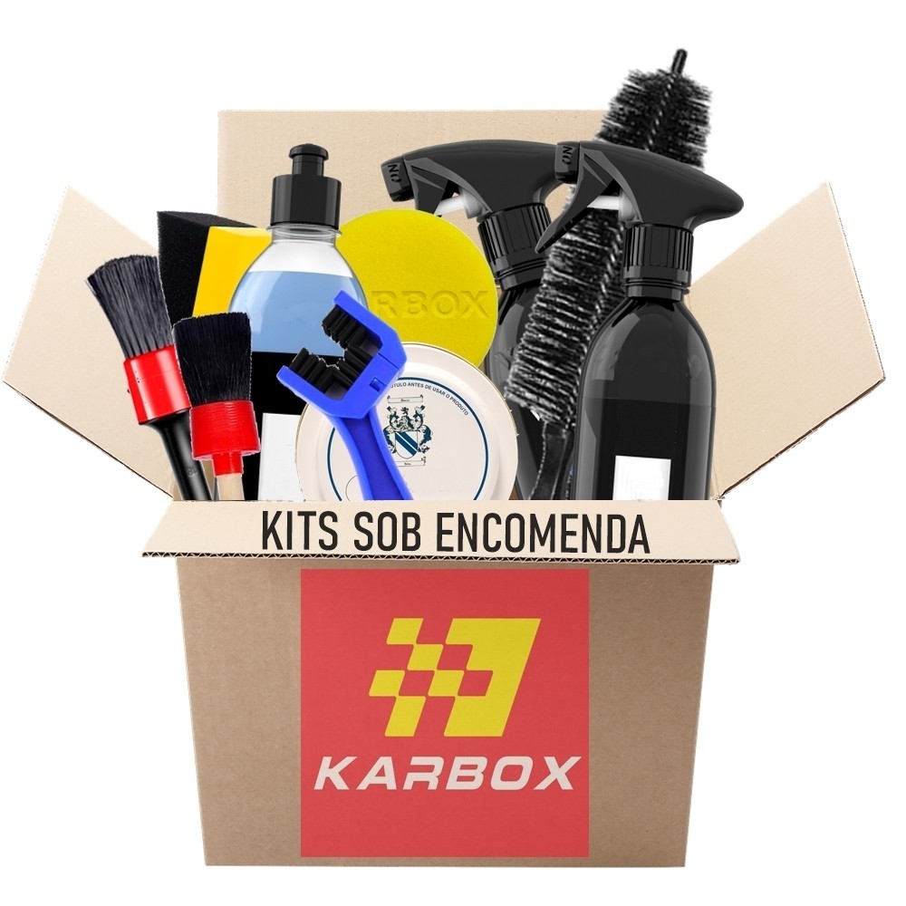 Kit Vonixx Lavagem Automotiva V-Floc Moto-V Shiny Vexus Blend Spray 500ml Rejuvex 400g Kit 5 Pincel Detalhamento Karbox