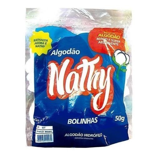 Algodão Nathy - 50g - 100% Algodão Macio e Super Absorvente - Algodão Bolinha