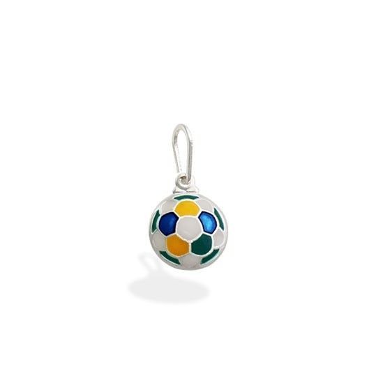 Pingente bola de futebol brasil copa do mundo prata 925