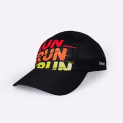 Boné para Corrida HUPI Run Run Run Preto