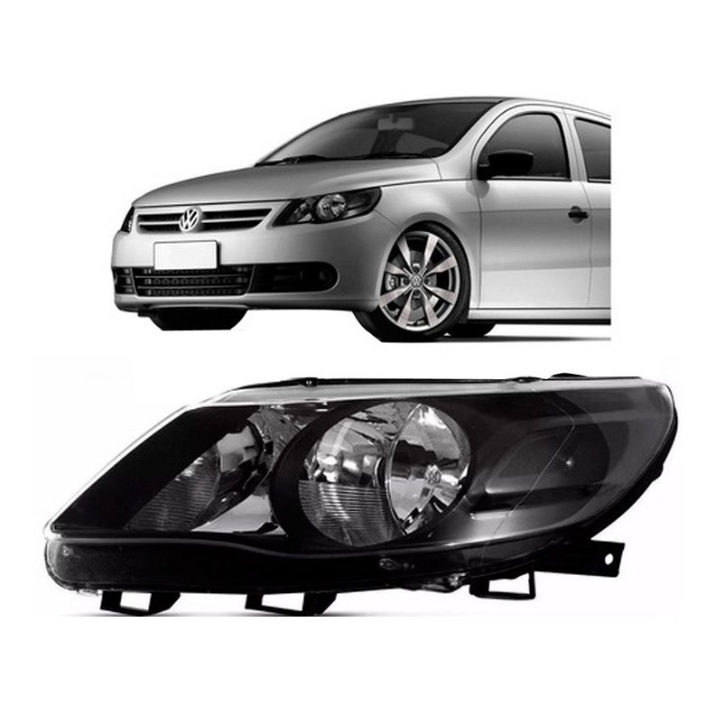 FAROL DIANTEIRO GOL VOYAGE SAVEIRO G5 2008 A 2012 MASCARA NEGRA LADO ESQUERDO OU DIREITO