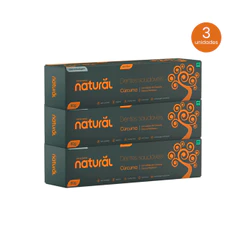 Creme Dental de Cúrcuma Orgânico Natural Kit com 3 Unidades Envio Imediato