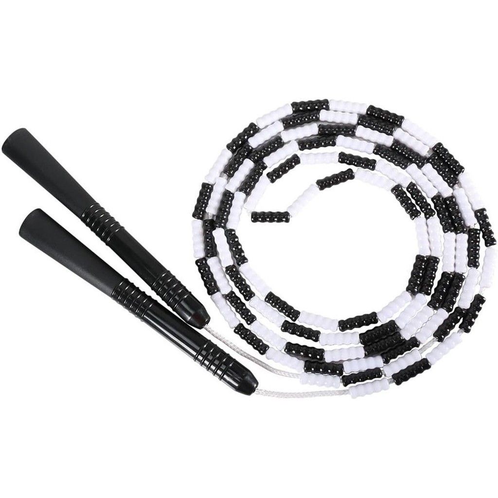 Corda de Pular Segmentada com Miçangas - Ideal para Exercícios de Alta Intensidade e Treinamentos