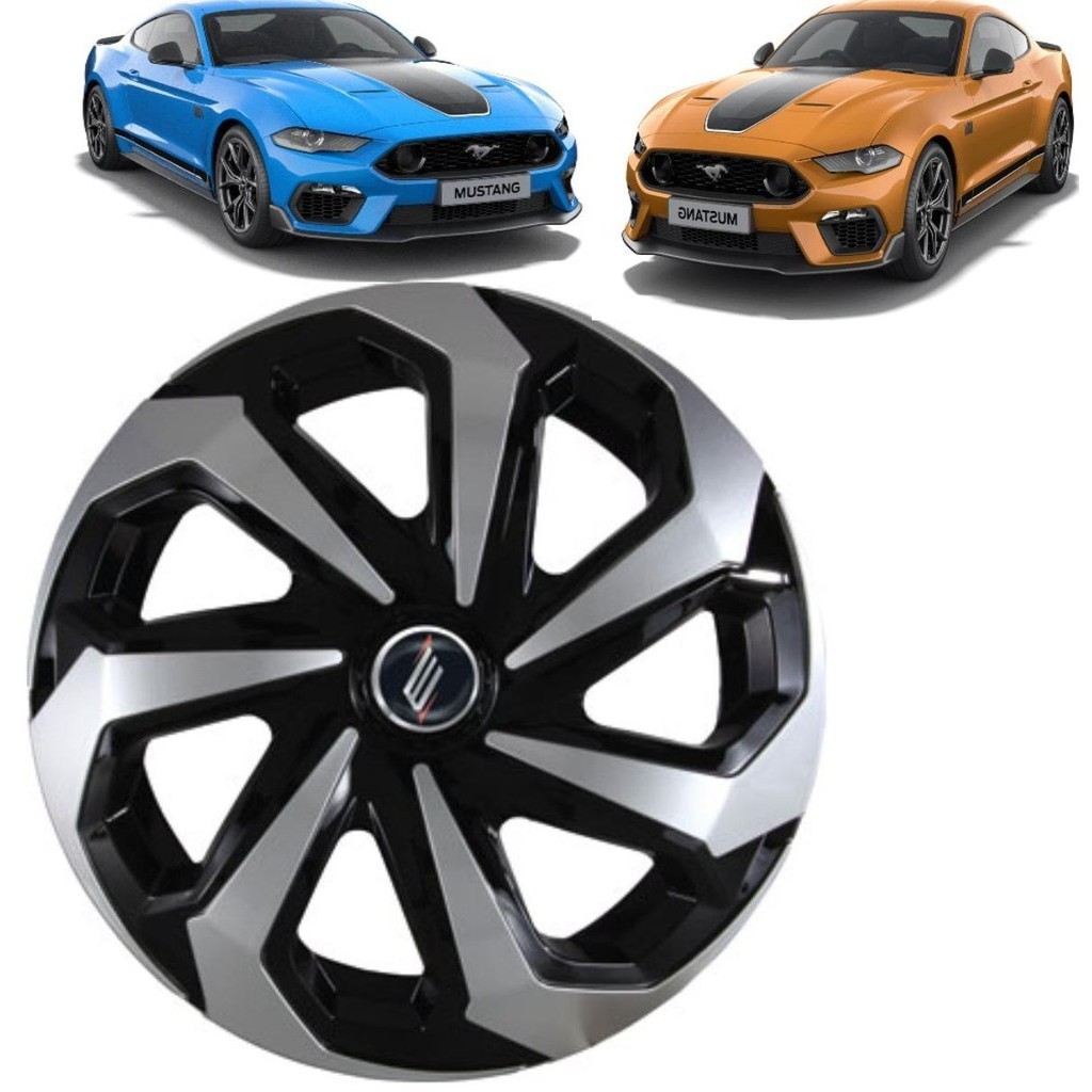 1 Calota Sportiva Modelo Spider Aro 15 Polegadas Black/Silver Parafuso em Oferta na Shopee