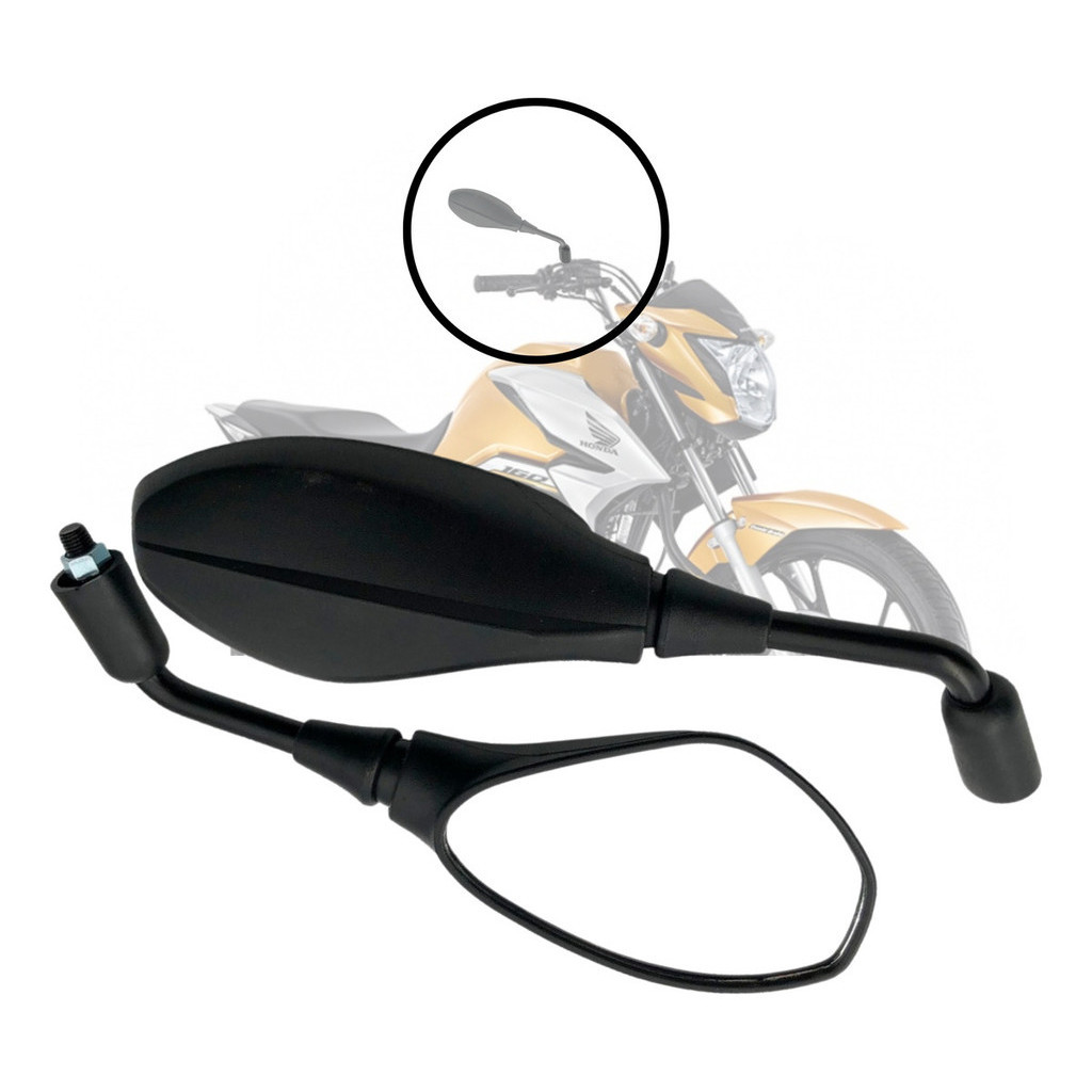 Par Retrovisor Bmw F800 Gs 650 Fixo Rosca Honda — imagem 2 de 2