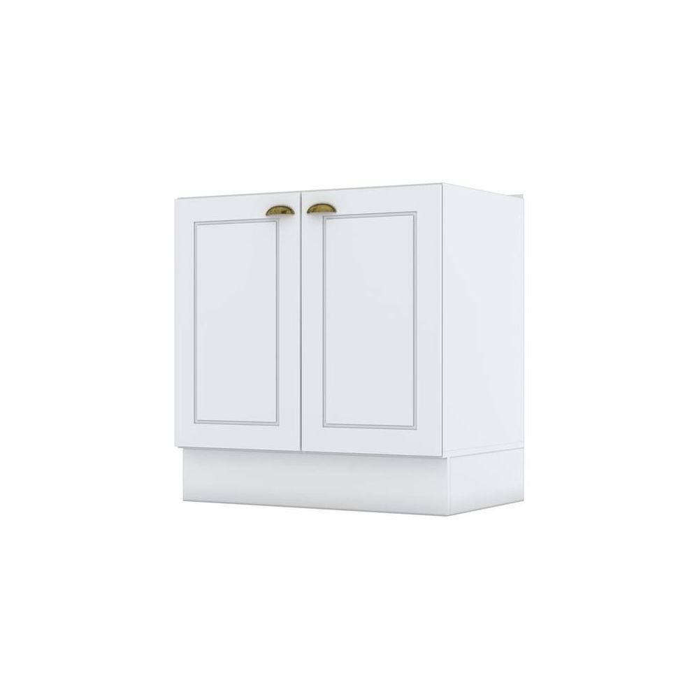 Balcão 02 Portas 80 Cm Americana Henn Branco Hp em Oferta na Shopee