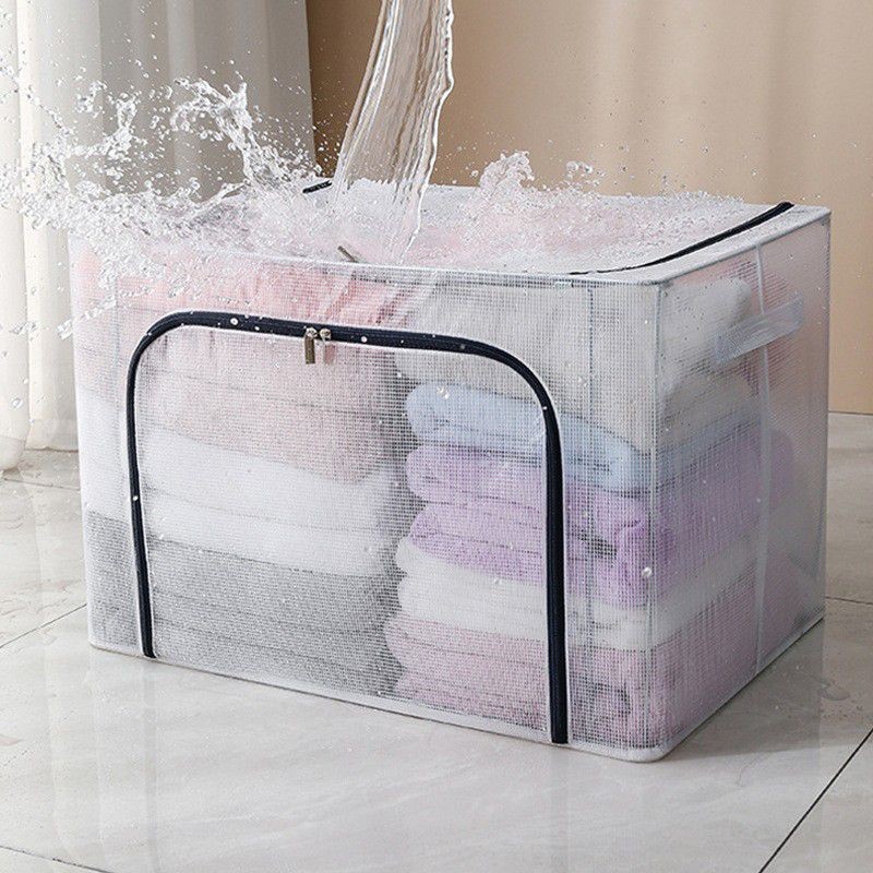Organizador Multiuso Caixa Organizadora De Guarda Roupa Flexivel Com Ziper 50x40x30cm Grande