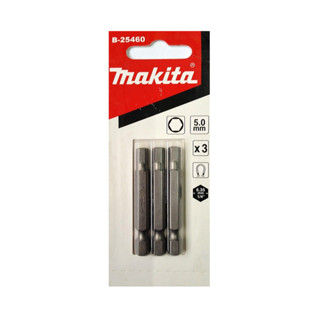 Pacote c/ 3 Bits Allen Longo 5,0 X 50mm Makita B-25460 em Oferta na Shopee
