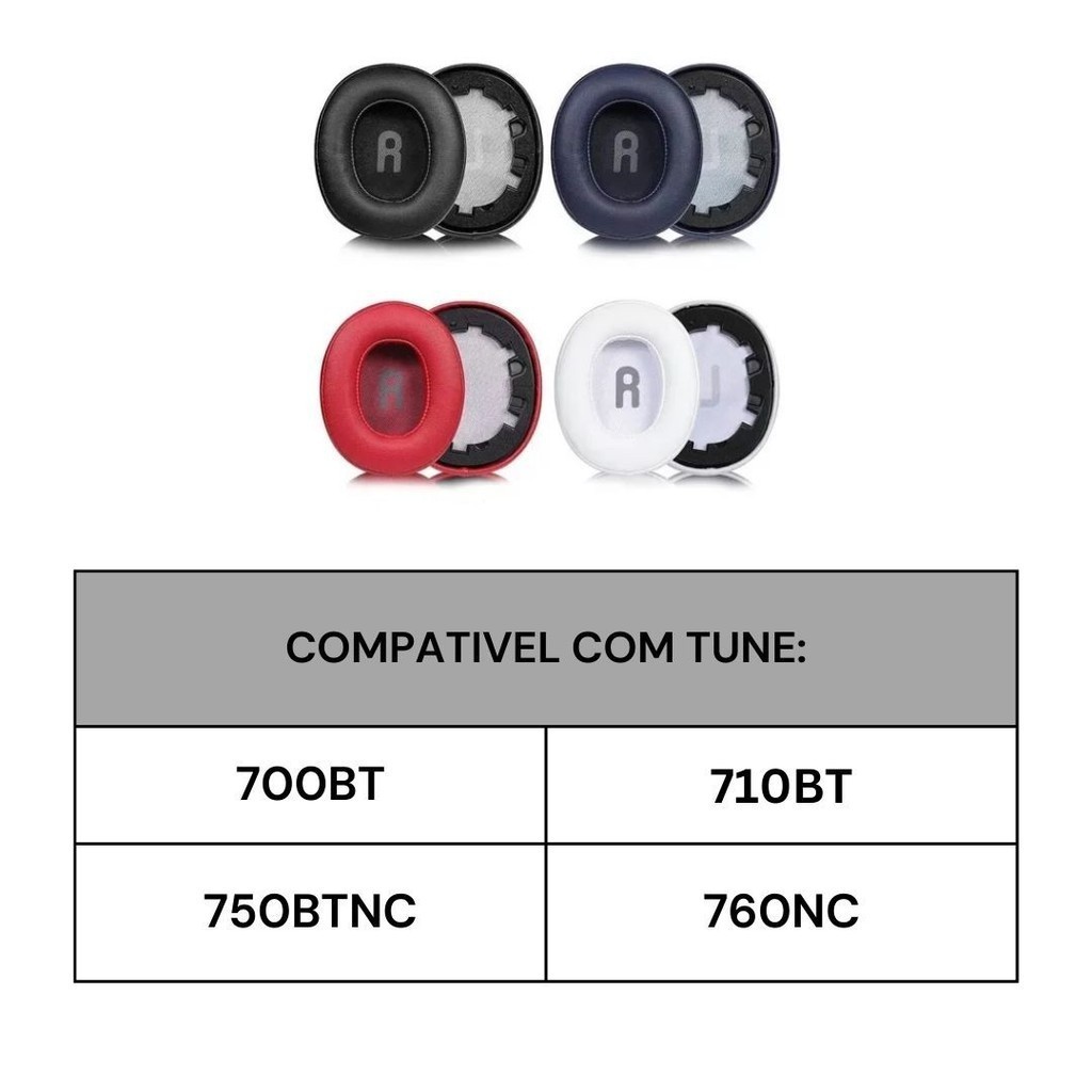 Kit Almofada Orelha Proteção Headband Arco Para Fone Premium