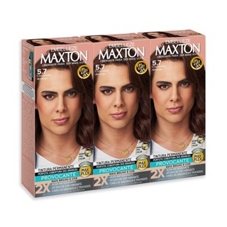 Kit 3 Tinta de Cabelo Maxton Delícias Chocolate Amargo 5.7 em Oferta na Shopee