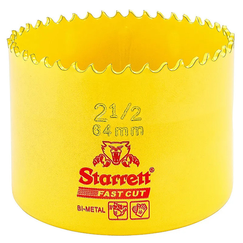 Serra Copo Fast Cut 64mm Starrett 2.1/2" Bi-Metal FCH0212-G em Oferta na Shopee