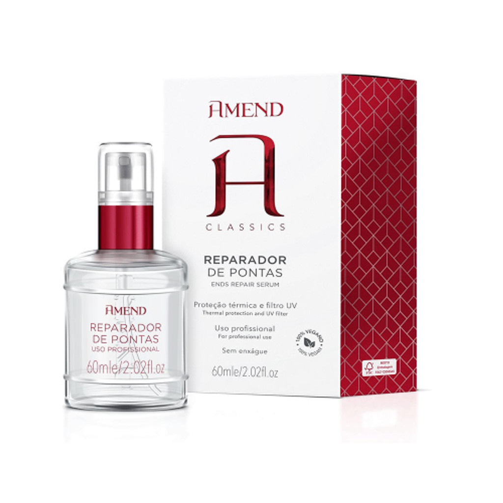 Reparador de Pontas Amend Classics Ends Repair Sérum 60ml em Oferta na Shopee