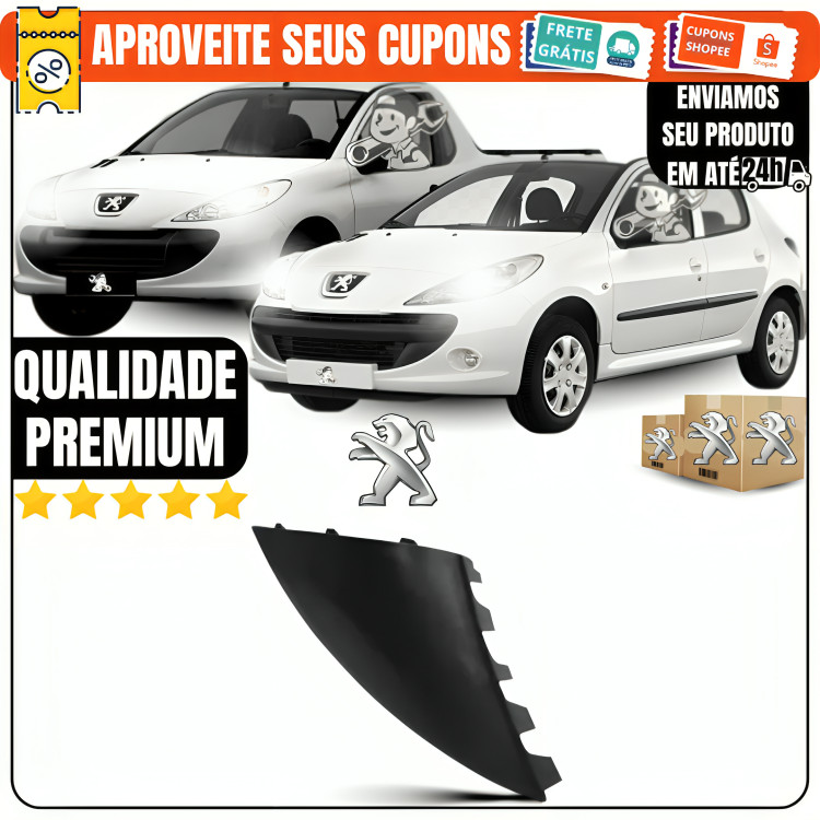 Tampa Reboque Parachoque Diant Peugeot 207 Hoggar 2009 á 2016 Todos Os Modelos