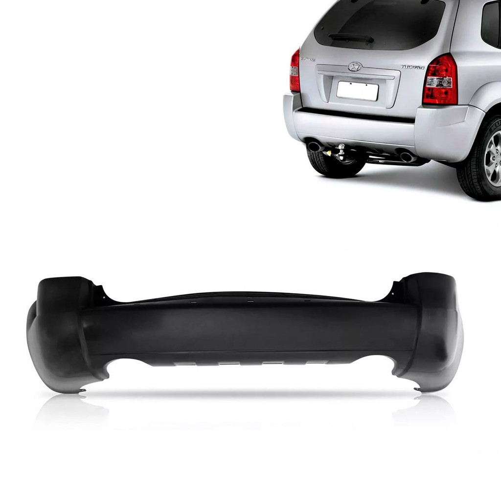 Parachoque Traseiro Tucson 05 06 07 08 09 10 2011 2012 2013 2014 2015 2016 Com 2 Furos Escapamento em Oferta na Shopee