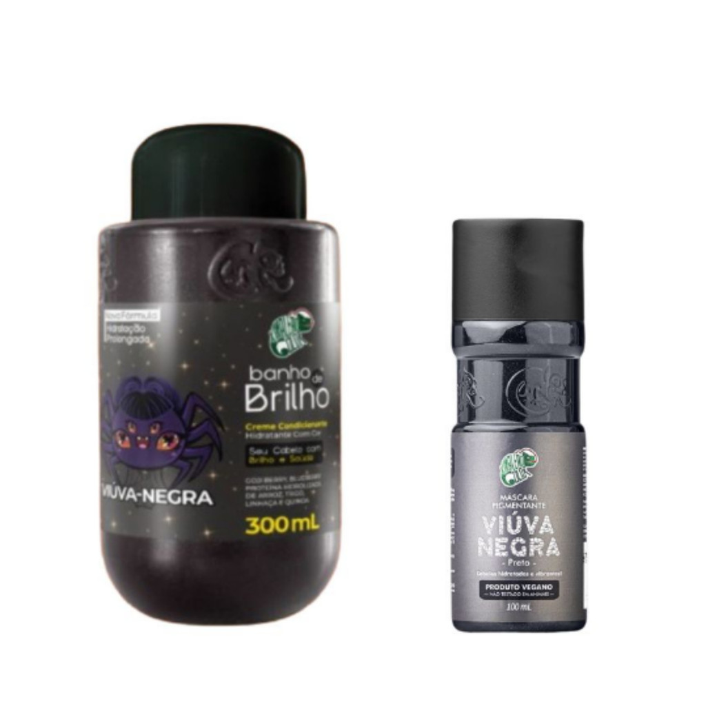 Kit Banho De Brilho 300ml + Pigmentante Viúva Negra 100ml - Kamaleão Color