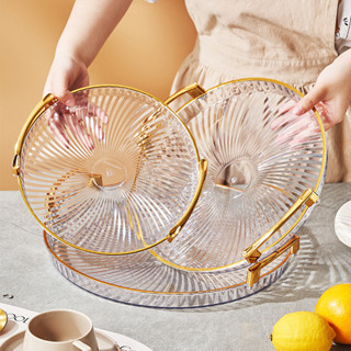 Bandeja Organizadora Decorativa Multiuso Para Servir Nórdica Com Alça e Detalhe em Dourado...