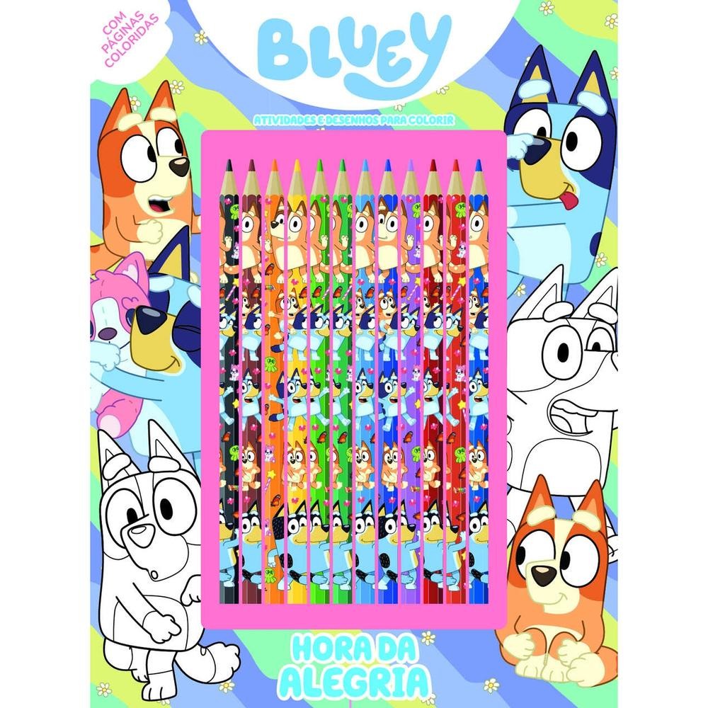 Bluey Hora da Alegria - Atividades e Desenhos para Colorir em Oferta na Shopee