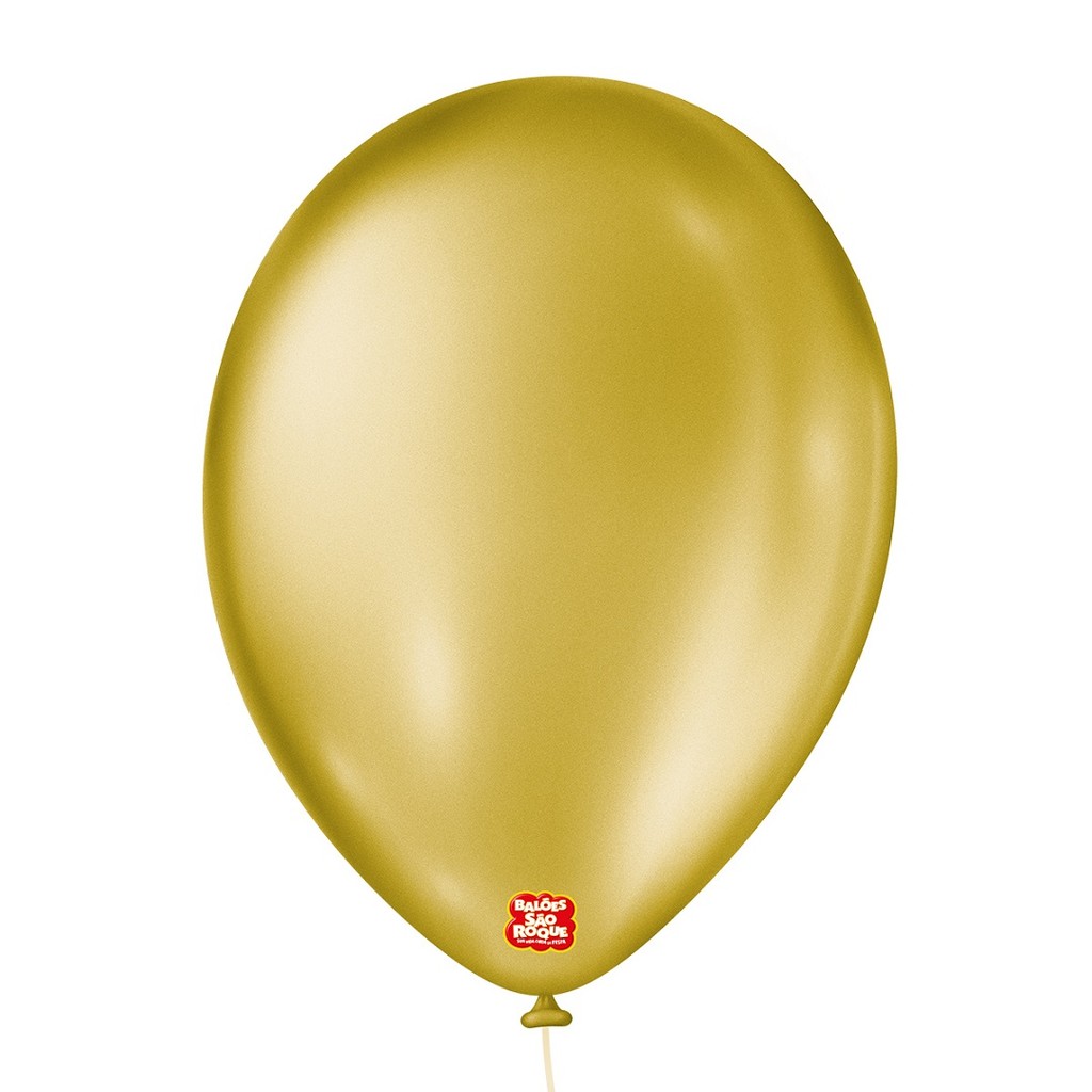 Balões São Roque Dourado Cintilante 9 Pol Pc 25un #147342