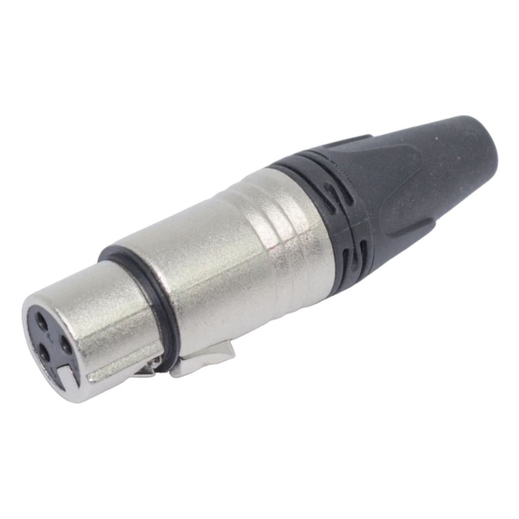 Conector Plug Xlr Femea Canon Para Áudio Linha - Custom - CS208 em Oferta na Shopee