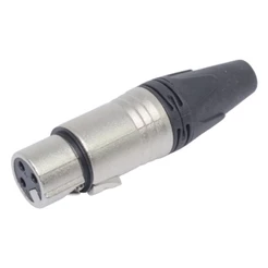 Conector Plug Xlr Femea Canon Para Áudio Linha - Custom - CS208