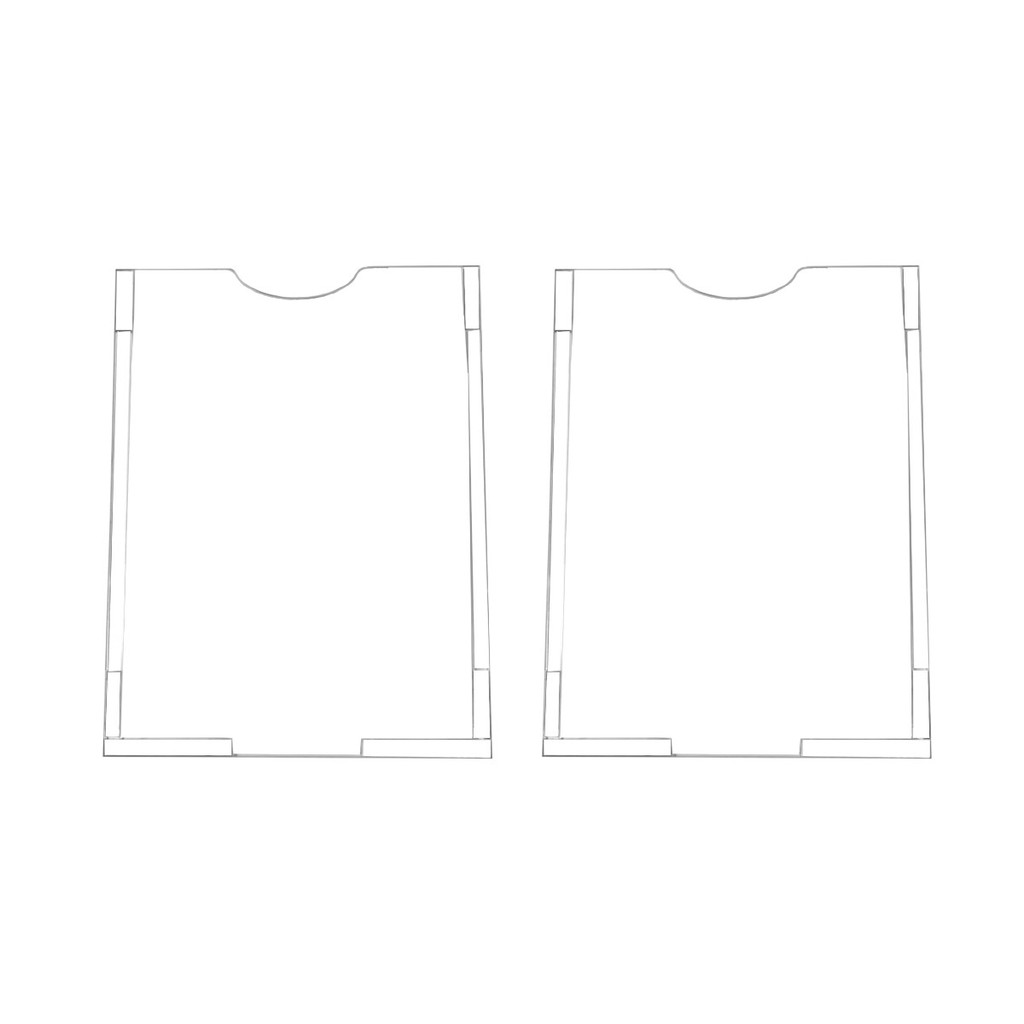 Kit 2 Suportes Display A4 Vertical em Acrílico 2mm Para Mesa Porta Folha Preço e Cardápio Prático