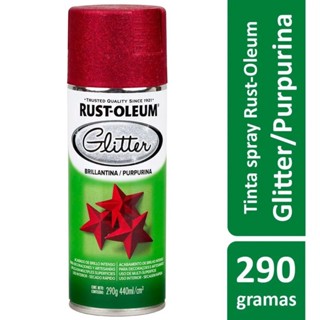 Tinta Spray Glitter Purpurina Vermelho Rust Oleum em Oferta na Shopee