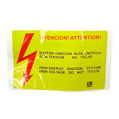 Etiqueta Sistema Ignição Eletronica GM Original 93234568
