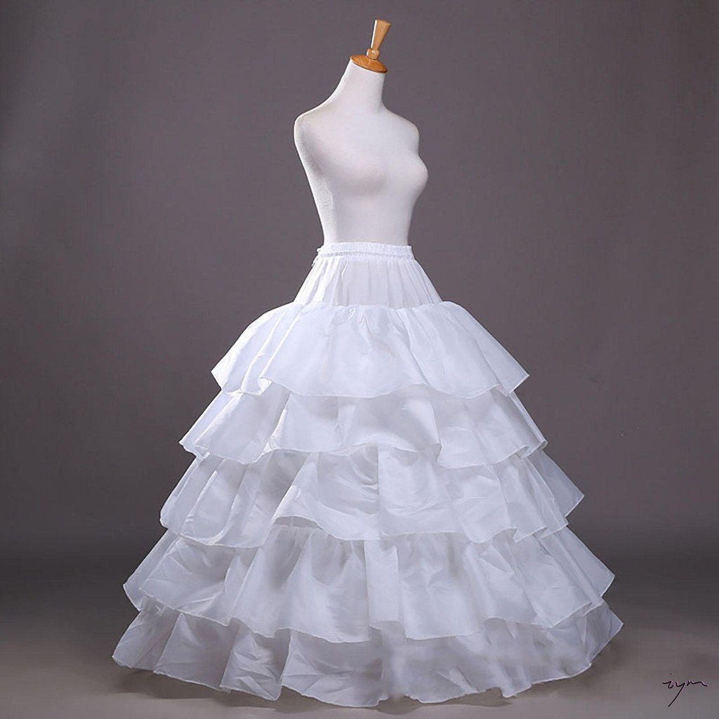 Vestido De Casamento Underskirt Para Mulheres Até O Chão Anáguas Saia Longa