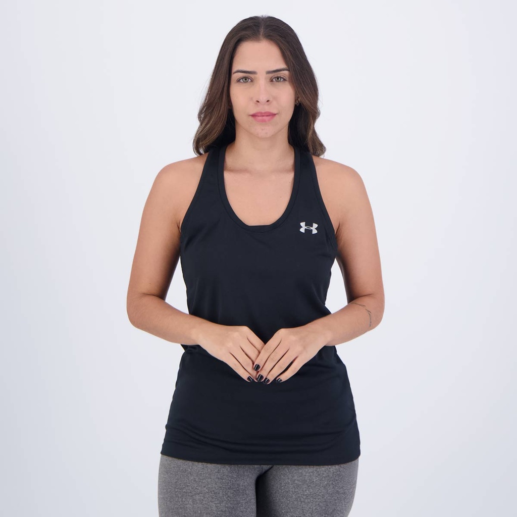 Regata Under Armour Tech Tank Solid Feminina Preta - Women Clothes