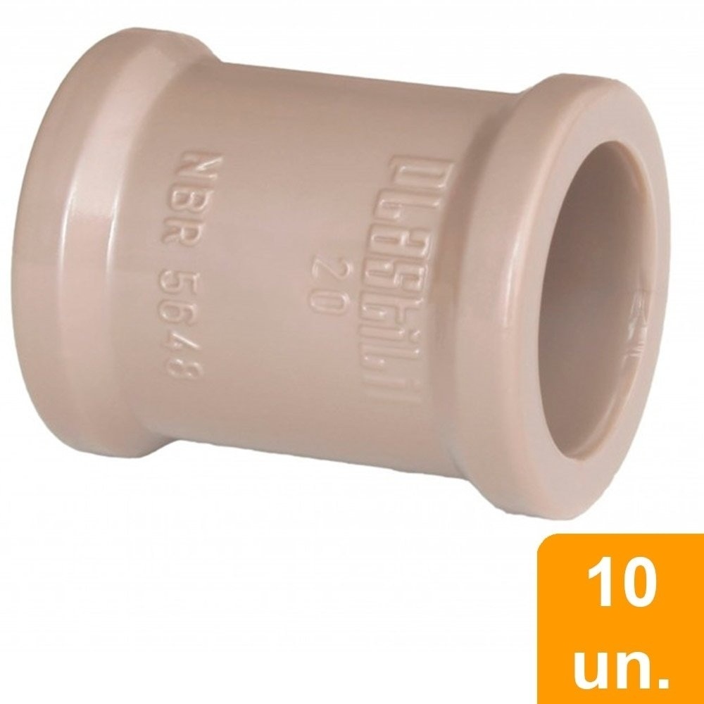 Luva Soldável Plastilit 50mm - Embalagem com 10 Unidades