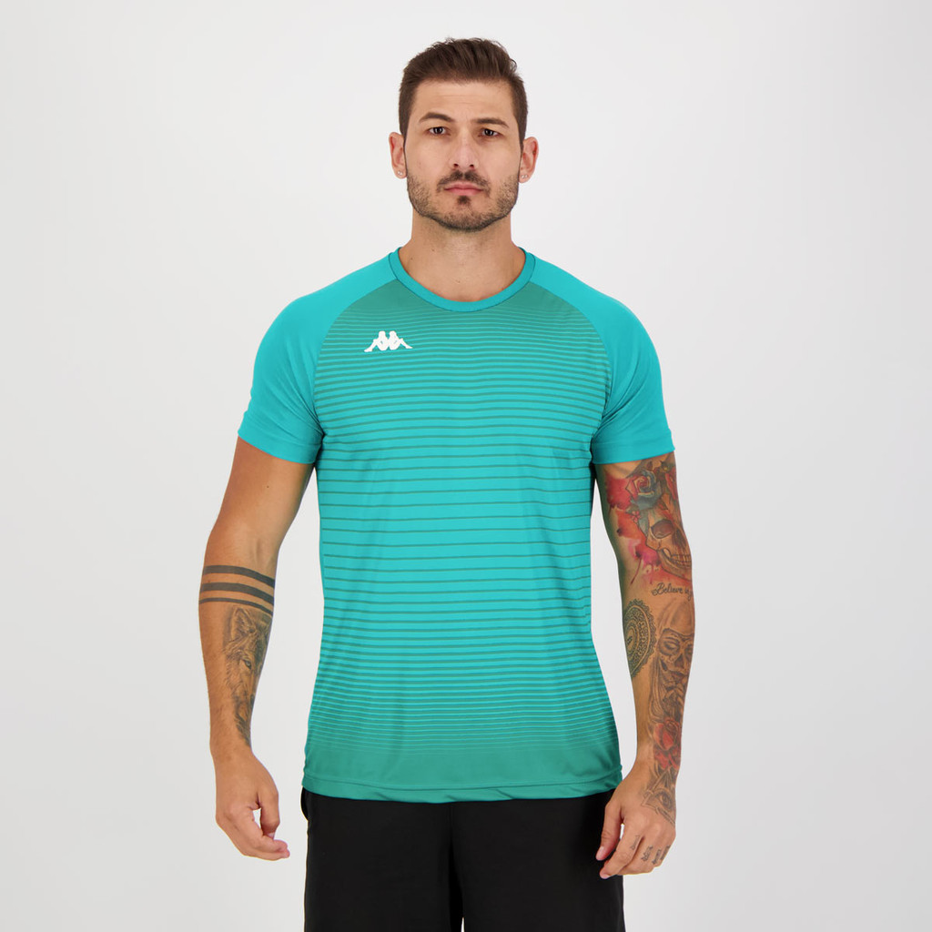 Camisa Kappa Sport Match Verde Claro em Oferta na Shopee